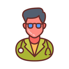 Therapist Filled Icons , Vector illustration