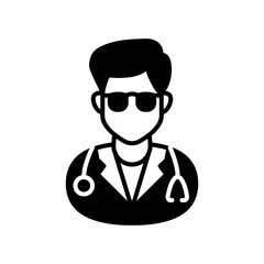 Therapist Glyph Icon, Vector illustration