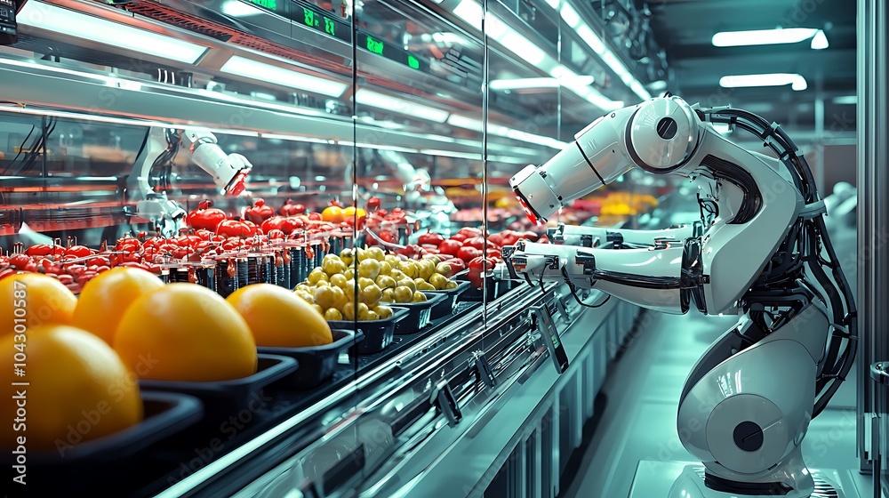 Poster revolutionizing food production the future of robotic automation in high-efficiency manufacturing en
