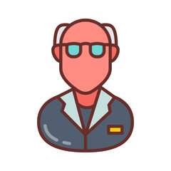 Psychotherapist Filled Icons , Vector illustration