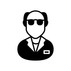 Psychotherapist Glyph Icon, Vector illustration