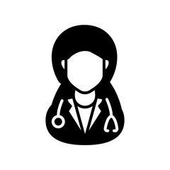 Pediatrician Glyph Icon, Vector illustration