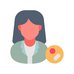 Pharmacologist Doctor Flat Icons, Vector illustration