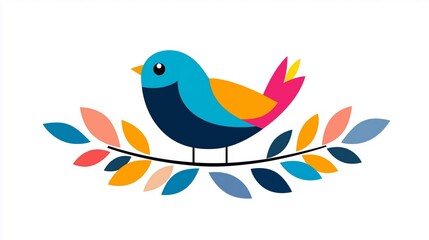 Fototapeta premium Playful Vector Bird Graphic Design
