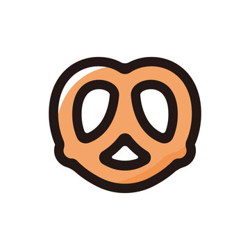 recommend clip art: Pretzel outline icon for graphic design, apps and websites