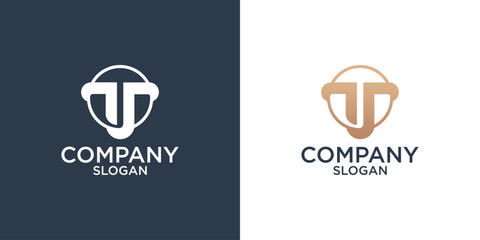 letter t abstract monogram logo design vector