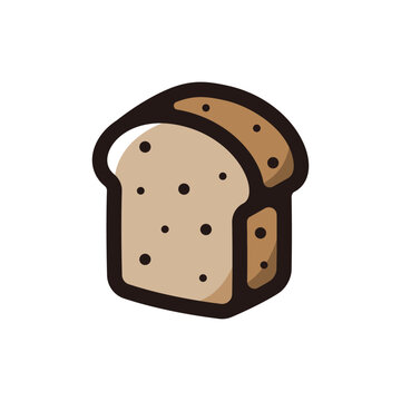 recommend clip art: Rye bread outline icon for graphic design, apps and websites