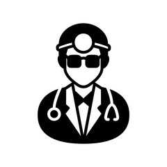 Orthopedic Surgeon Glyph Icon, Vector illustration