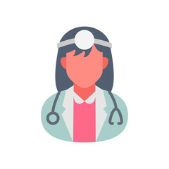 Physician Assistant Flat Icons, Vector illustration