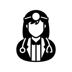 Physician Assistant Glyph Icon, Vector illustration