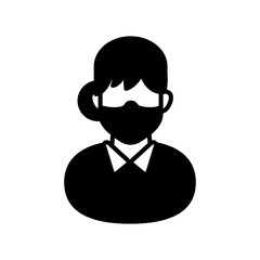 Nursing Assistant Glyph Icon, Vector illustration