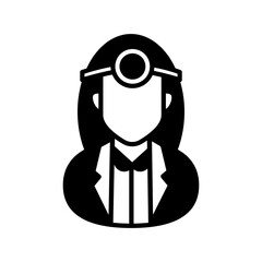 Maxillofacial Glyph Icon, Vector illustration