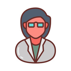 Clinical Data Manager Filled Icons , Vector illustration