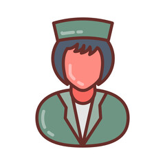 Radiology Technician Filled Icons , Vector illustration