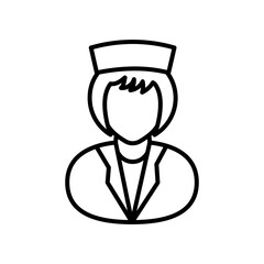 Radiology Technician Outline Icon, Vector illustration