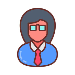 Hospital Administrator Filled Icons , Vector illustration