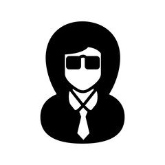 Hospital Administrator Glyph Icon, Vector illustration