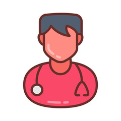Sports Doctor Filled Icons , Vector illustration