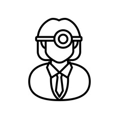 Hygienist Outline Icon, Vector illustration
