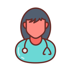 Therapy Assistant Filled Icons , Vector illustration
