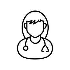 Therapy Assistant Outline Icon, Vector illustration