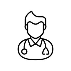 Wound Carer Outline Icon, Vector illustration