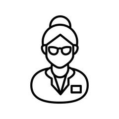 Nutritionist Outline Icon, Vector illustration