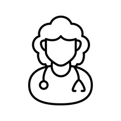 Somnologist Outline Icon, Vector illustration
