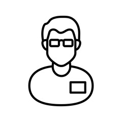 Diabetes Educator Outline Icon, Vector illustration