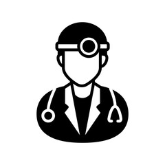 Dental Hygienist Glyph Icon, Vector illustration