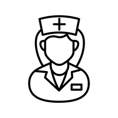 Care Taker Outline Icon, Vector illustration