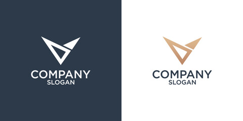 Obraz premium letter v abstract monogram logo design vector