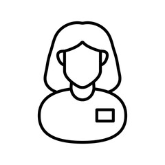 Clinical Pharmacist Outline Icon, Vector illustration