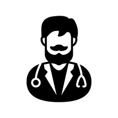 Plastic Surgeon Glyph Icon, Vector illustration