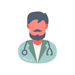 Plastic Surgeon Flat Icons, Vector illustration