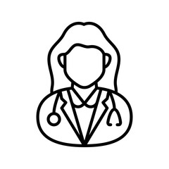 LHV Doctor Outline Icon, Vector illustration