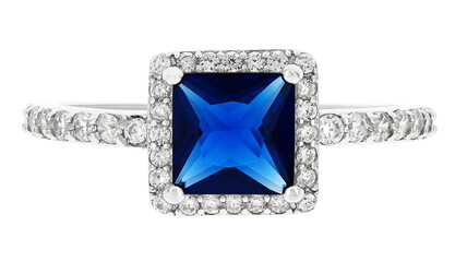 Gold silver Ring with Topaz and Diamonds including clipping path
