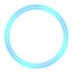 ネオンのフレーム　枠　キラキラ　飾り　素材　丸　光る　光線　ライト　おしゃれ　爽やか　シンプル　飾り罫　囲み　見出し　タイトル　あしらい　ラベル　パーツ　輪　キャンペーン　白背景　白バック　透過