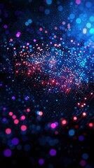 Fototapeta premium Vibrant Digital Cosmos Exploring the Intersection of Light and Technology in Modern Artistry