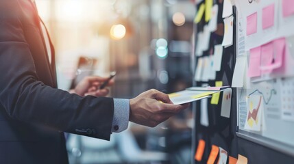 Product Manager Leading Sprint Meeting with Visuals