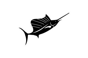 Flying Swordfish Animal Nature Ocean Sea Illustration Symbol