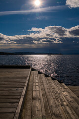 Obraz premium wooden pier on the sea