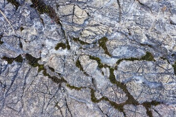 Stone surface with cracks and veins