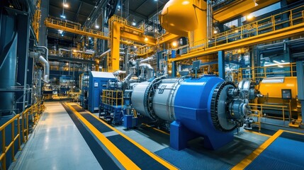 Industrial machinery safety, focusing on compliance with safety standards and regulations to ensure secure operation of large-scale machinery