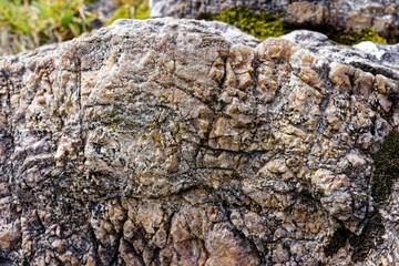 Large rock with uneven surface