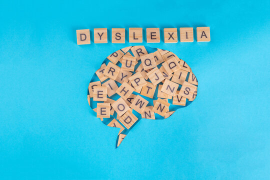 Dyslexia and dysgraphia concept background