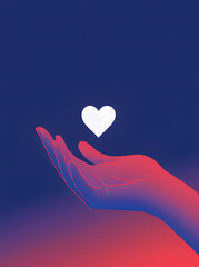 Obraz premium heart in hand. Generative AI