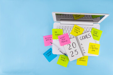 2025 Goals New Year resolution concept