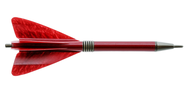 Red Arrow with Fletching - Archery Equipment