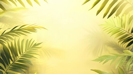 A serene background featuring lush green leaves against a soft, warm backdrop.